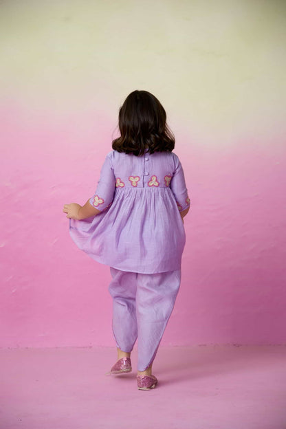 WHIMSICAL BUTTERFLY KURTA SET