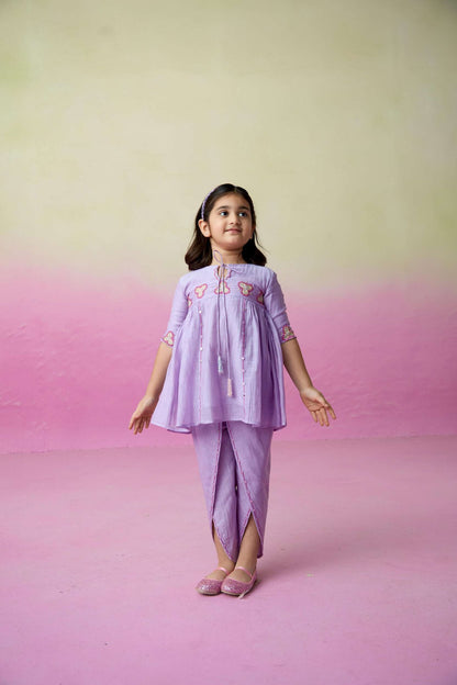 WHIMSICAL BUTTERFLY KURTA SET