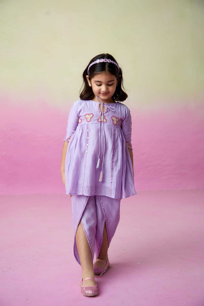 WHIMSICAL BUTTERFLY KURTA SET