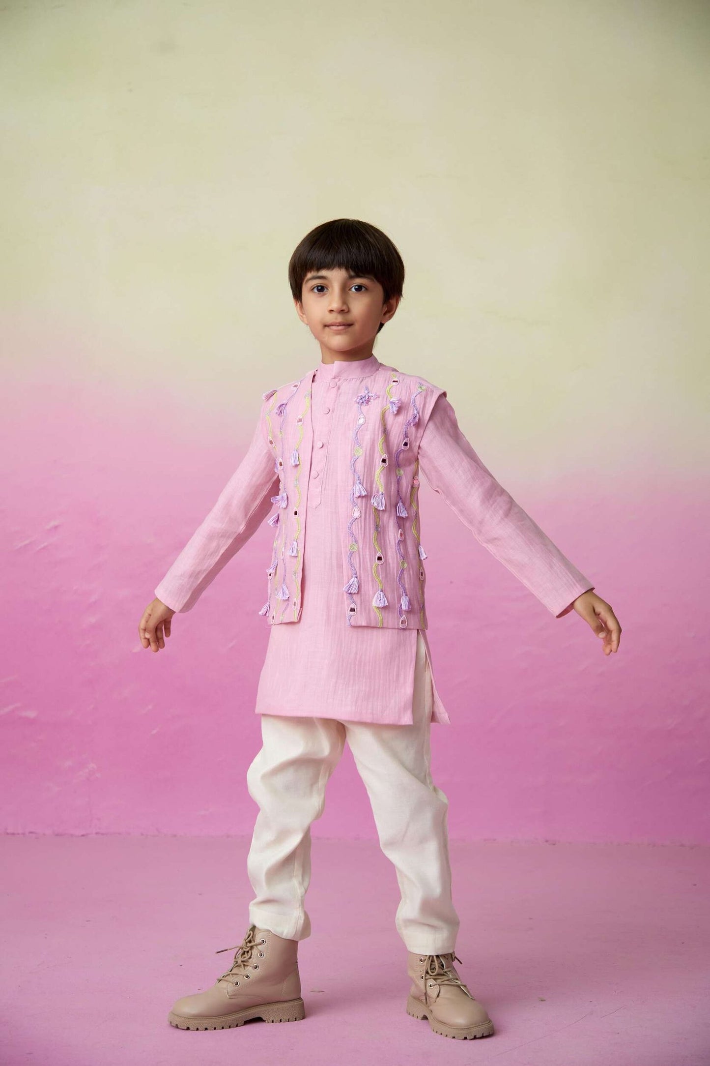 LITTLE EXPLORER KURTA JACKET SET