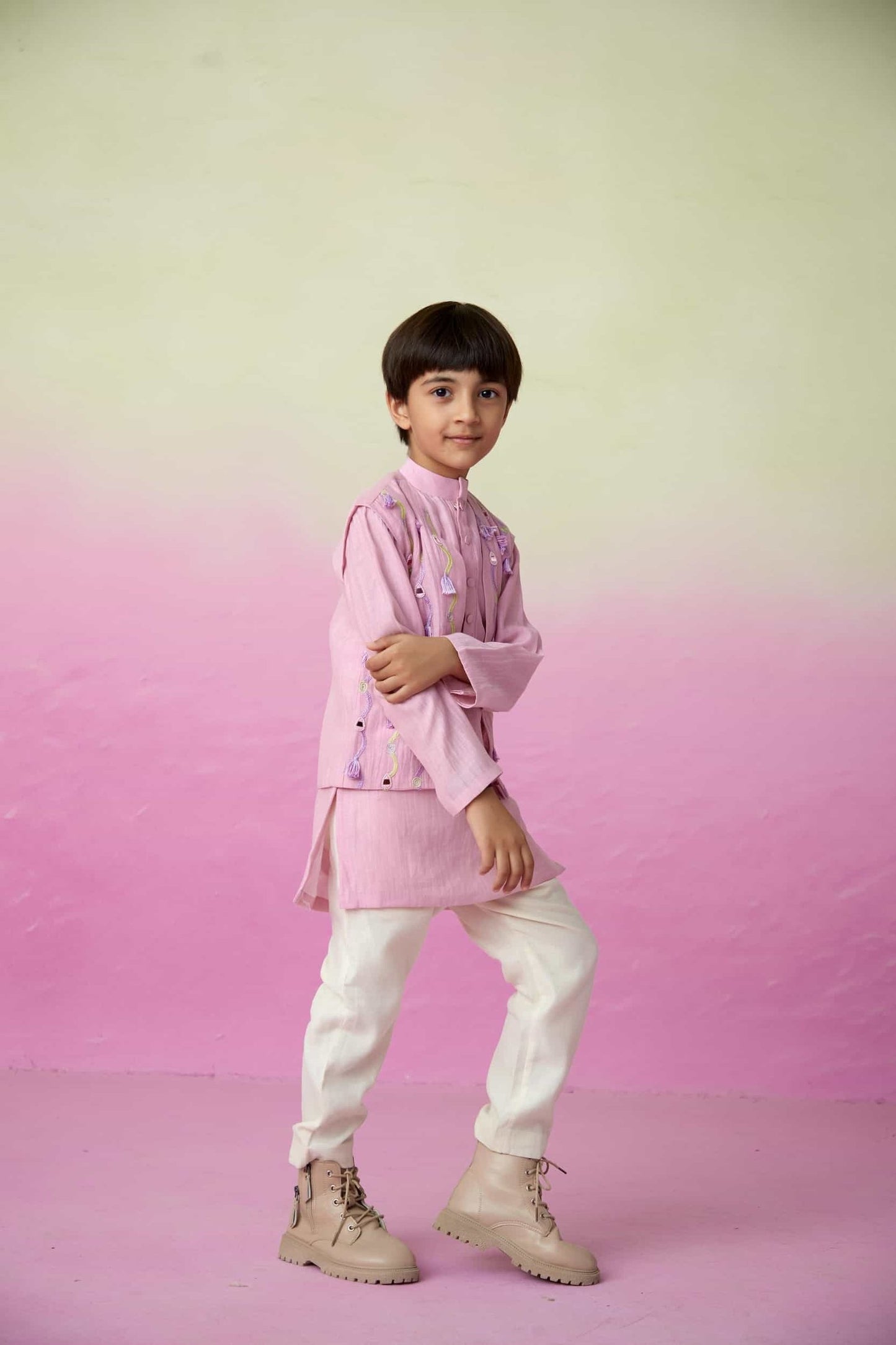 LITTLE EXPLORER KURTA JACKET SET