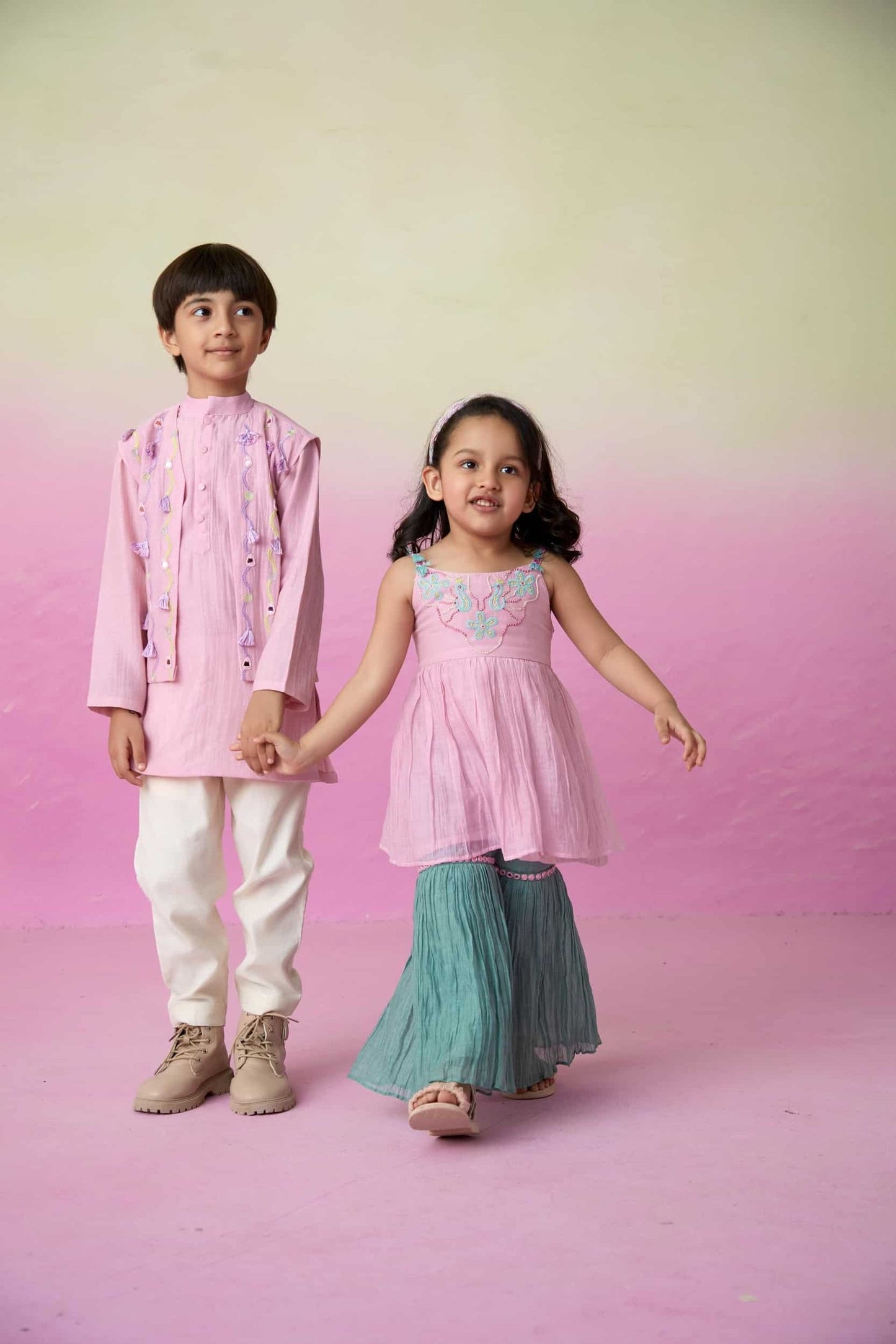 LITTLE EXPLORER KURTA JACKET SET