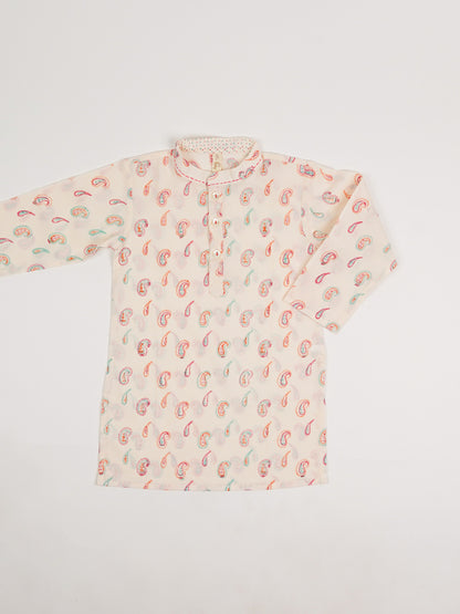 Buta Print Kurta Pyjama Set
