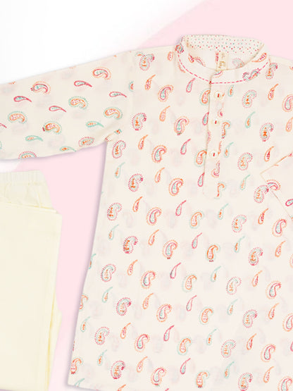 Buta Print Kurta Pyjama Set