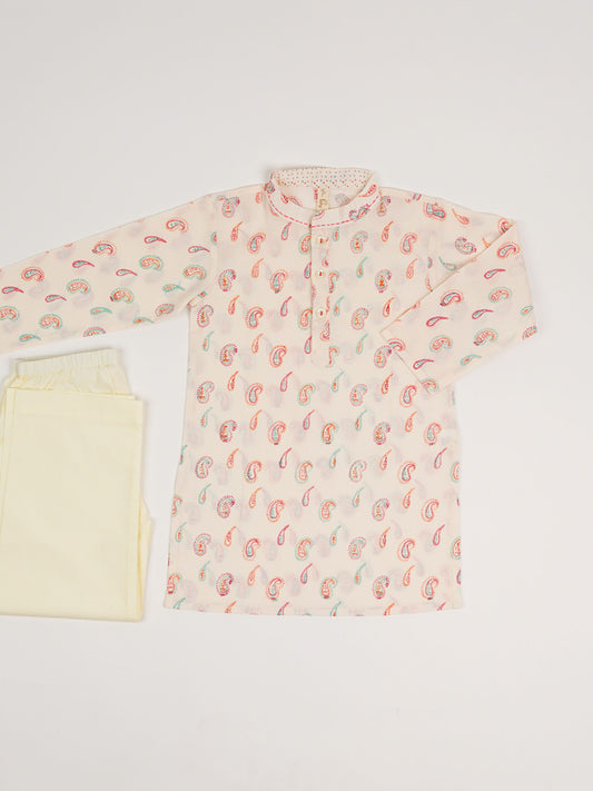 Buta Print Kurta Pyjama Set