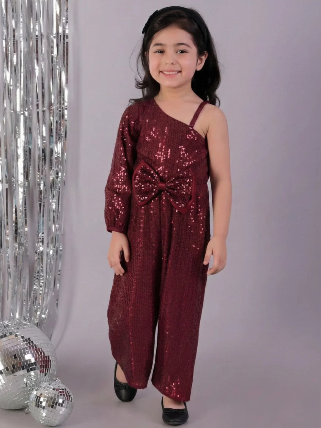 Razzle Dazzle Girls Maroon Party Jumper