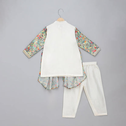 KALIEDOSCOPE PLEATED ETHNIC KURTA SET
