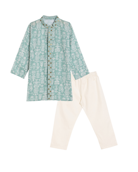 Sparkled Sage Kurta Set