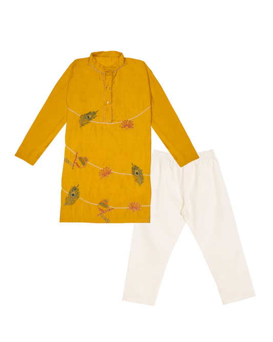 Mor Pankh Krishna Kurta Set