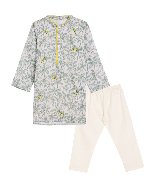 Botanical Grove  boys Kurta Set