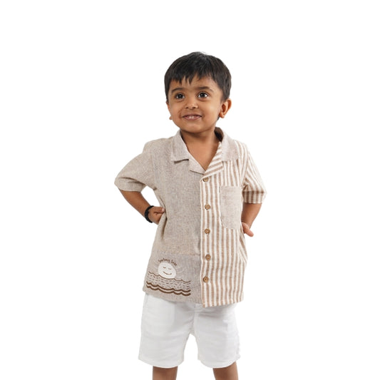 Brown Stripes Boys Shirt