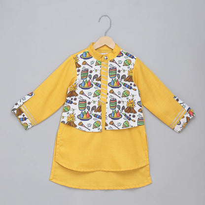 LOHRI PRINTED KURTA PYJAMA SET
