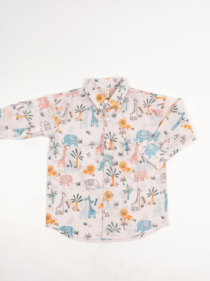 Jungle Safari Boys Collar Shirt