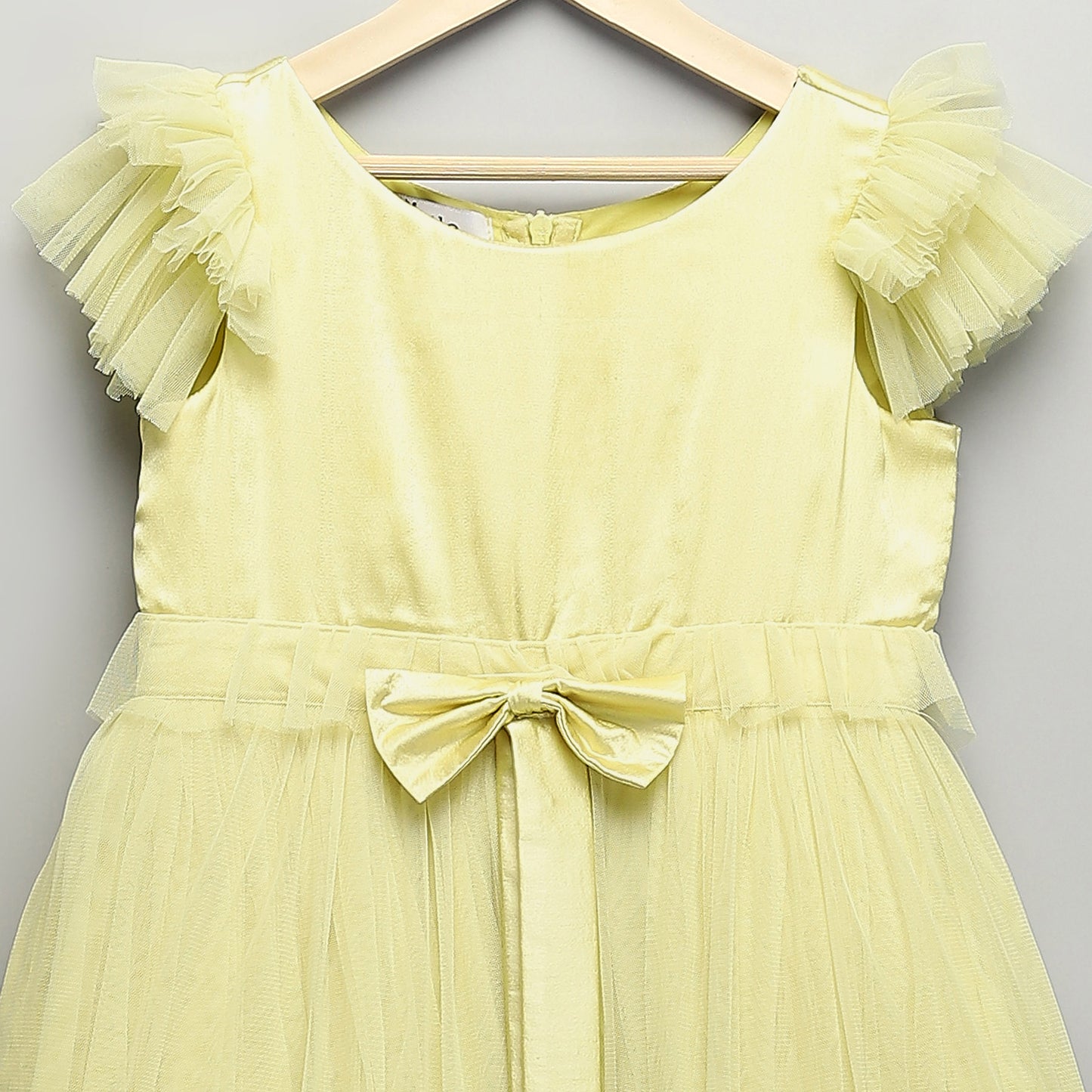 YELLOW SATIN DRESS