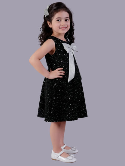 Glam up Girls Party Black Dress
