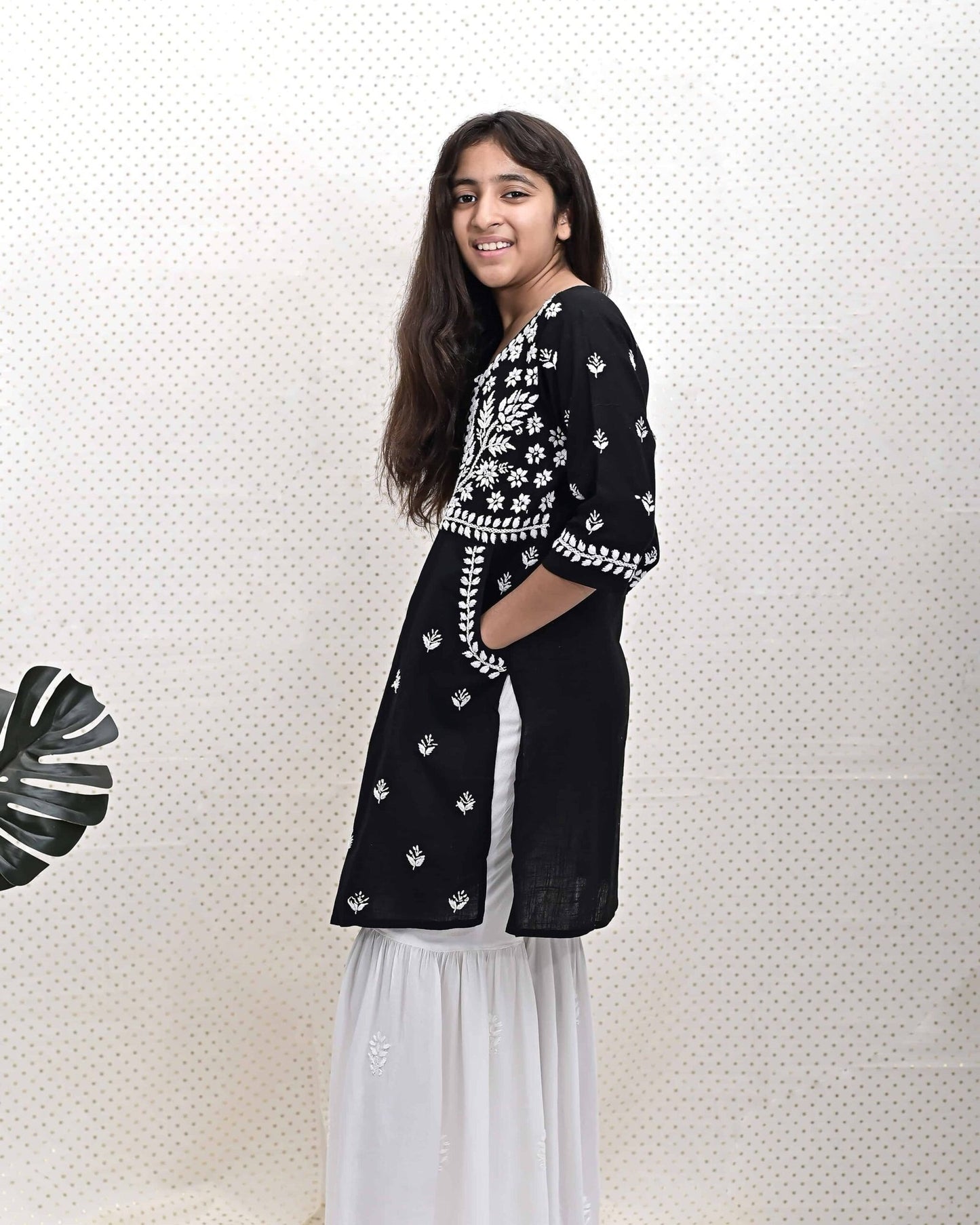 BLACK CHIKANKARI SUIT SET