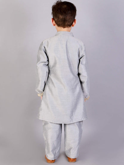 GREY BANDHGALA SET WITH TROUSERS