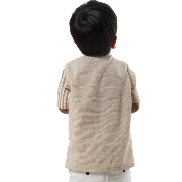 Brown Stripes Boys Shirt