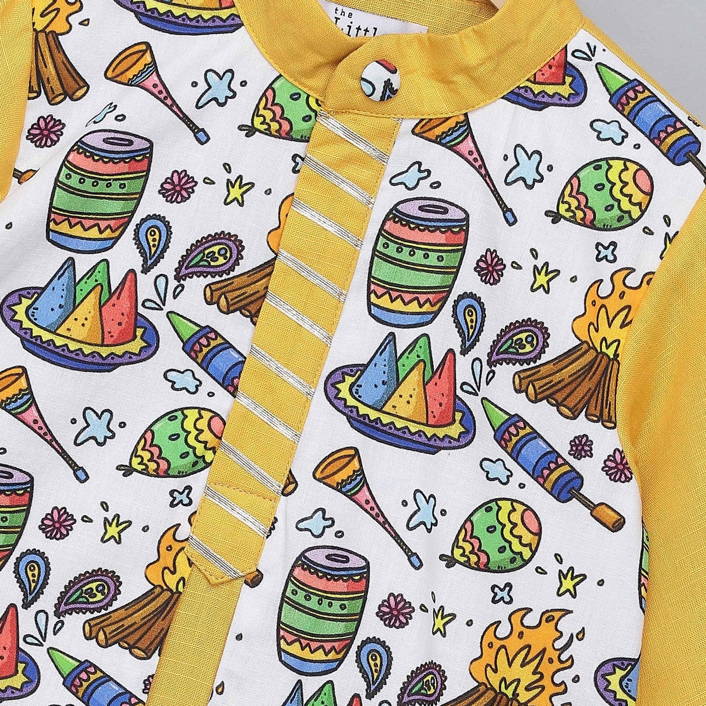LOHRI PRINTED KURTA PYJAMA SET
