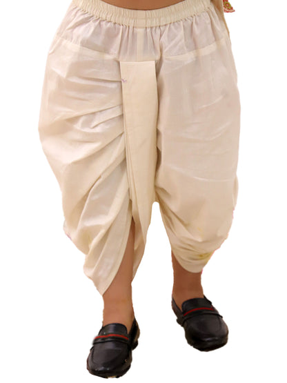Mishti White Kurta Dhoti and Jacket For Boys