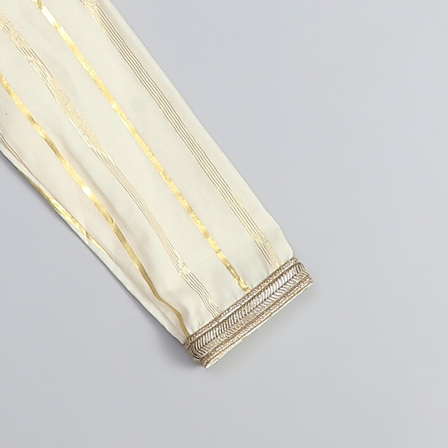 OFF WHITE  KURTA WITH MULTI COLORATTACHED JACKET AND PYJAMA