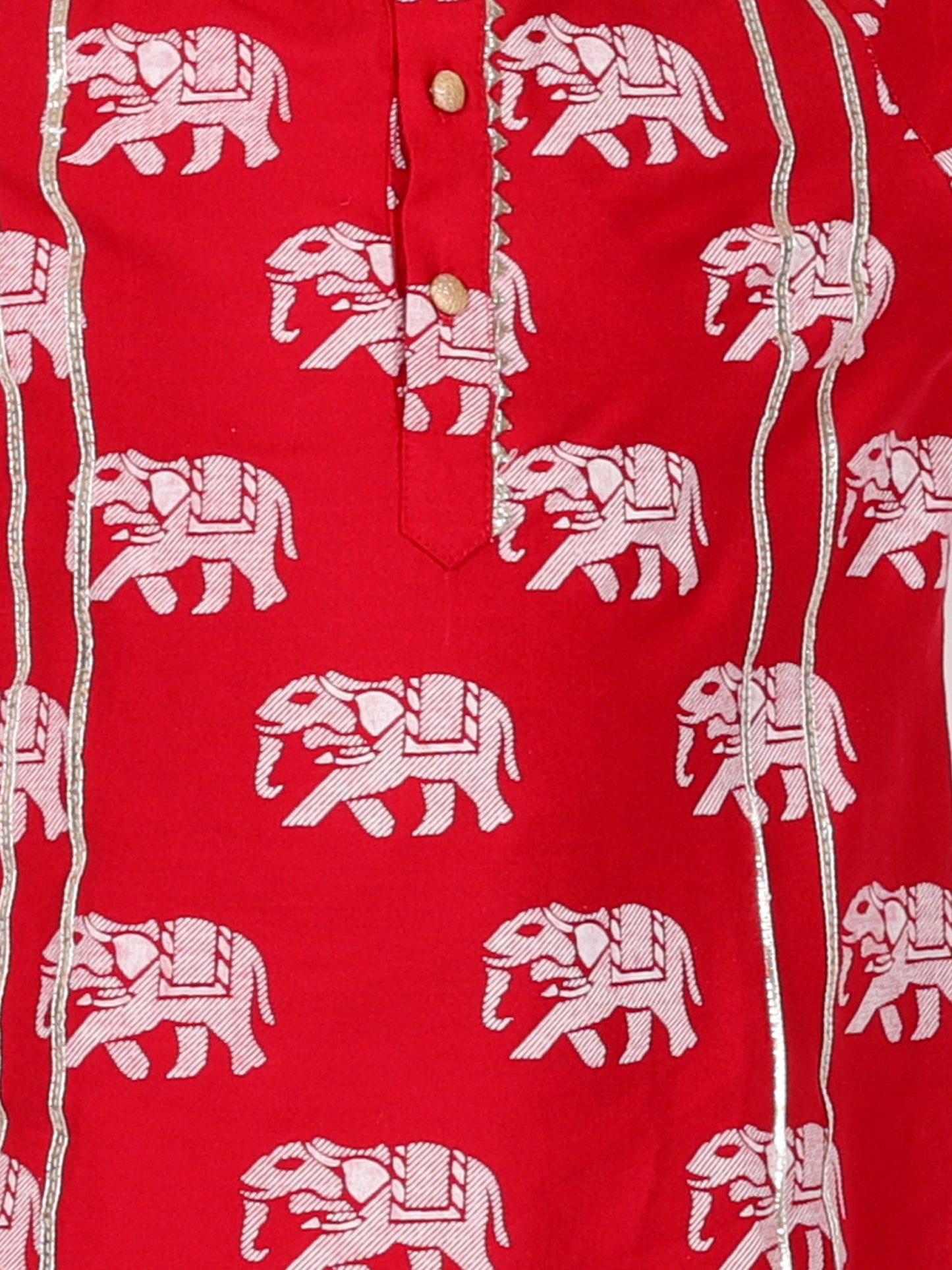 Trunk Tales Boys Red Kurta with Pant set