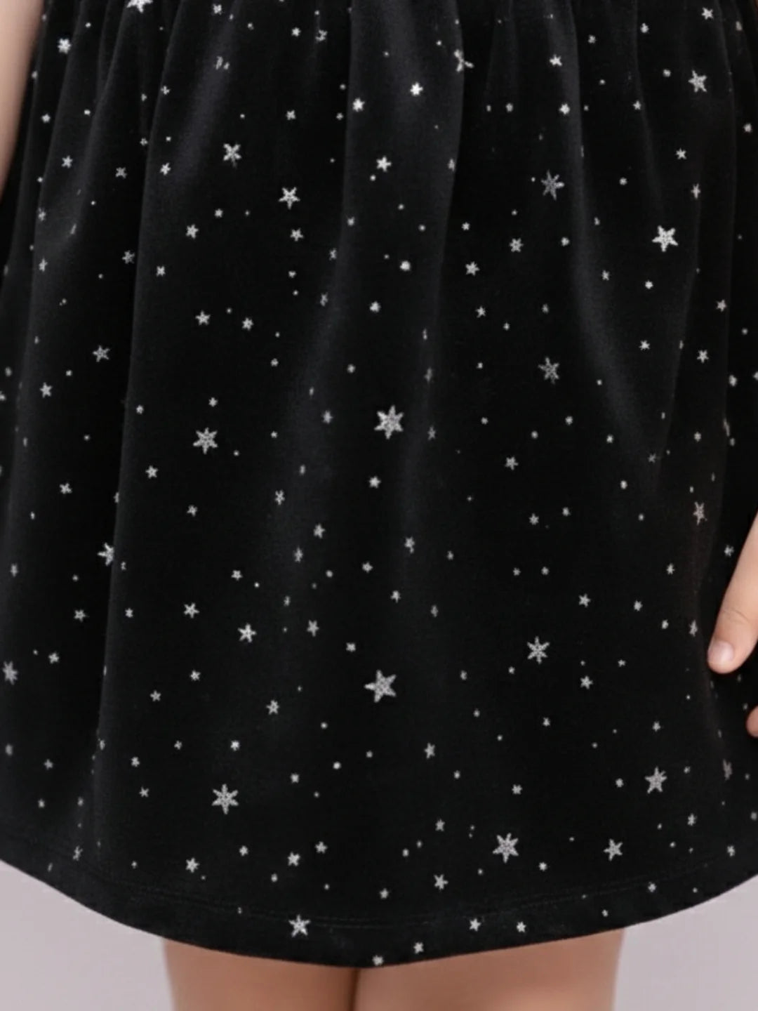 Glam up Girls Party White Top with Black Skirt