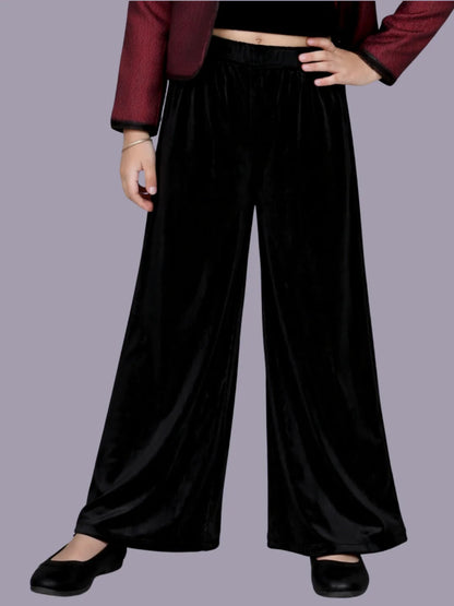 Glam up Girls Party Maroon Jacket and Black Pant