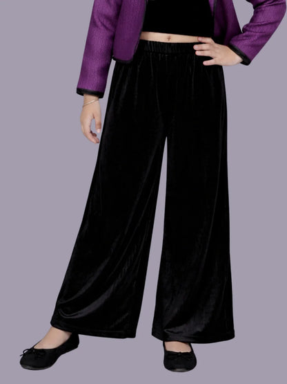 Glam up Girls Party Violet Jacket and Black Pant