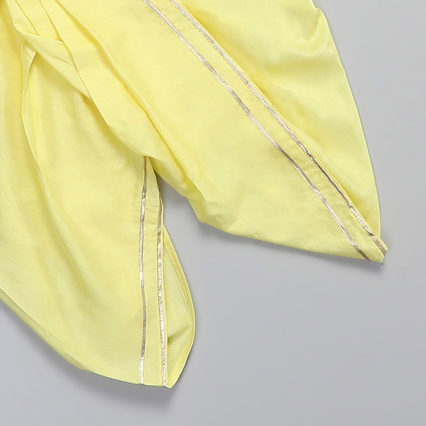 GANPATI PRINT KURTA  YELLOW DHOTI SET