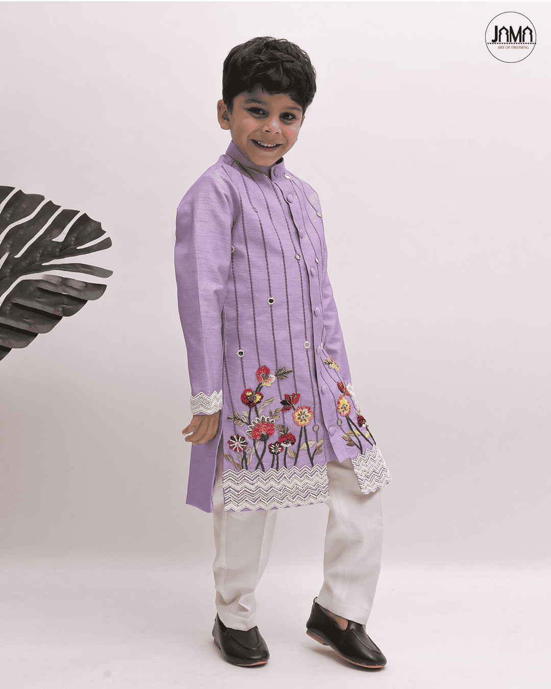 LILAC KURTA & WHITE PANT