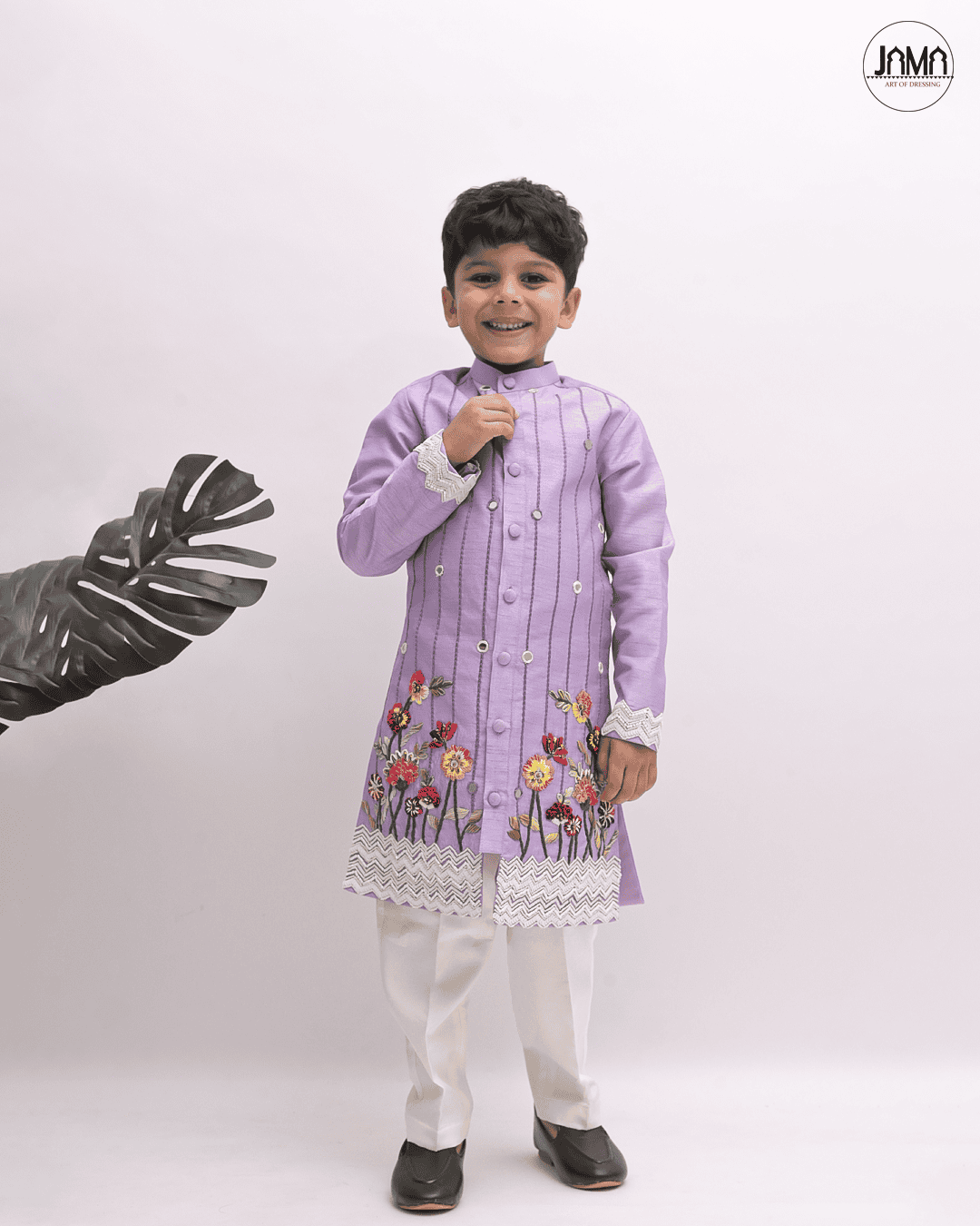 LILAC KURTA & WHITE PANT