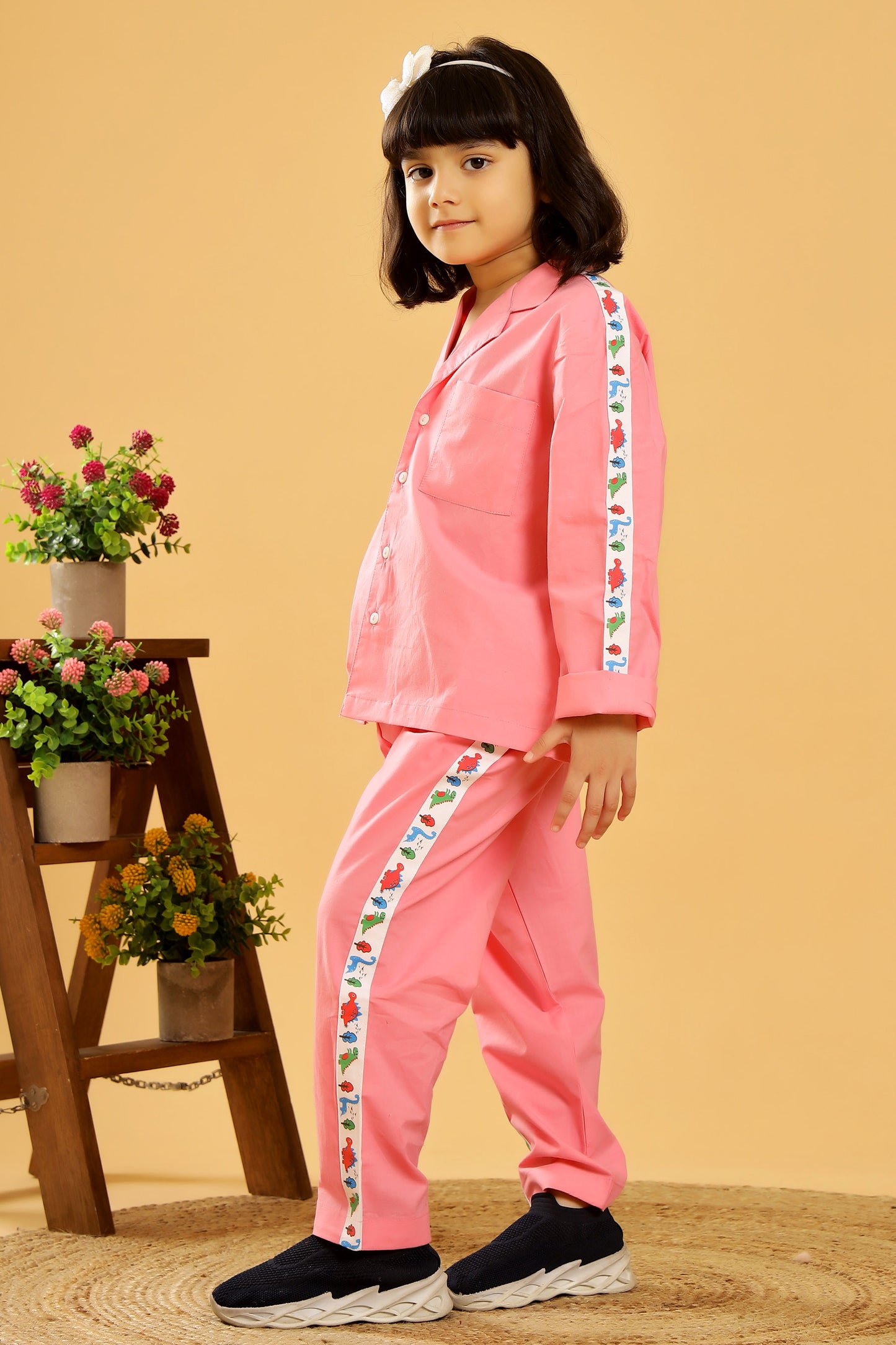 PINK CANDY FLOSS DINO LAND CO ORD SET