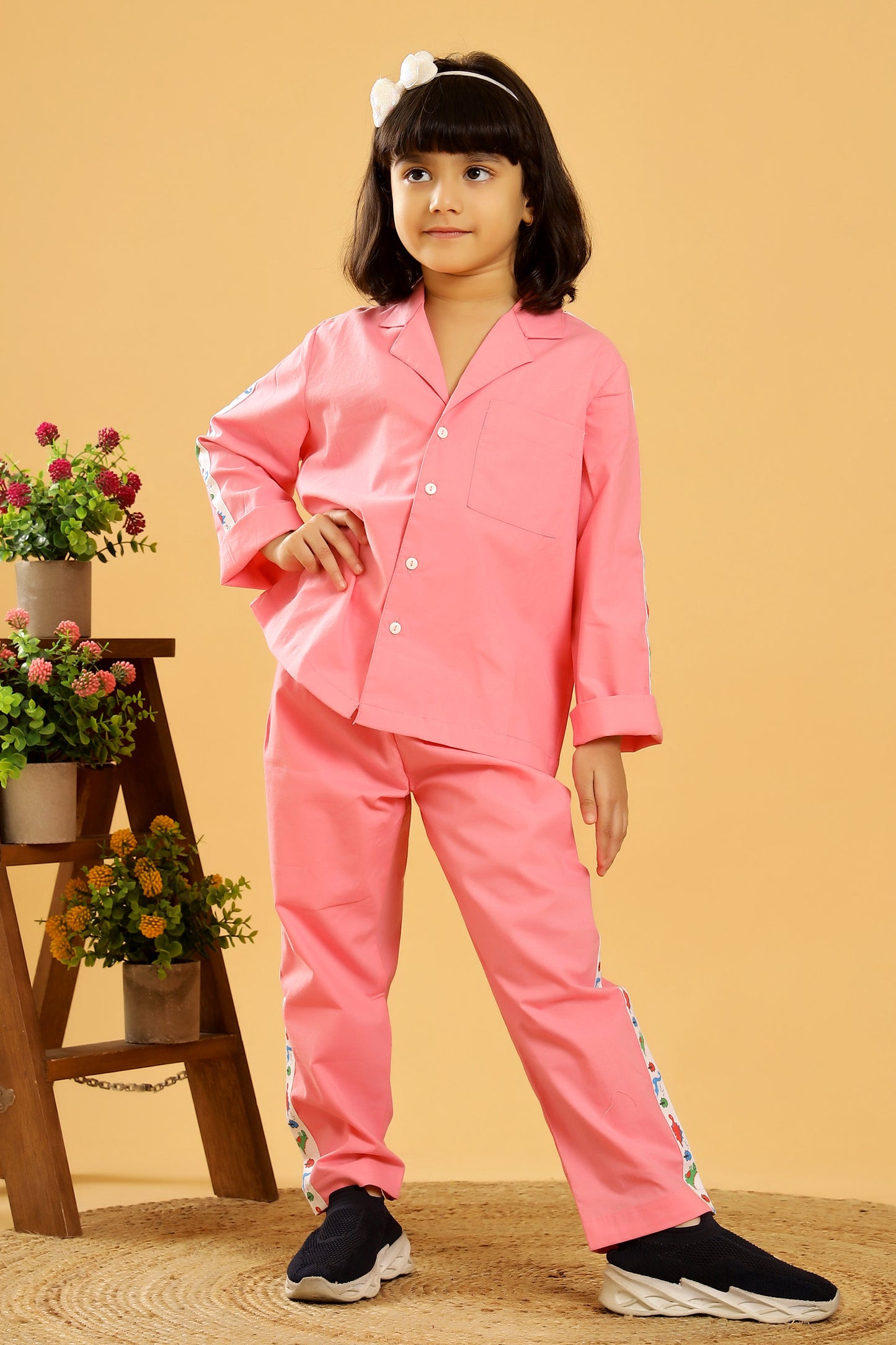 PINK CANDY FLOSS DINO LAND CO ORD SET