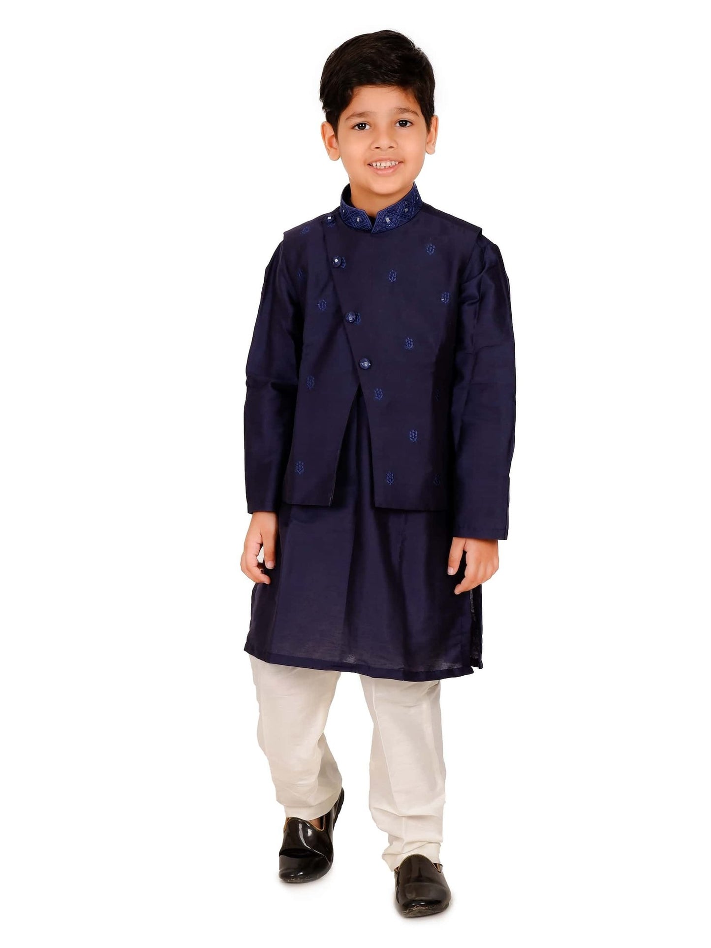 BLUE MIRROR KURTA JACKET