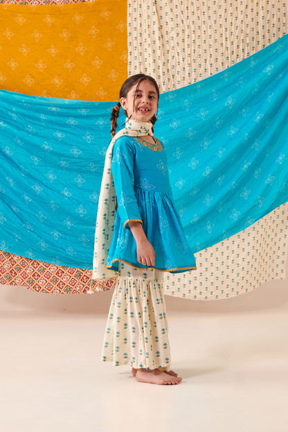 GIRL BANDHANI SHARARA SET