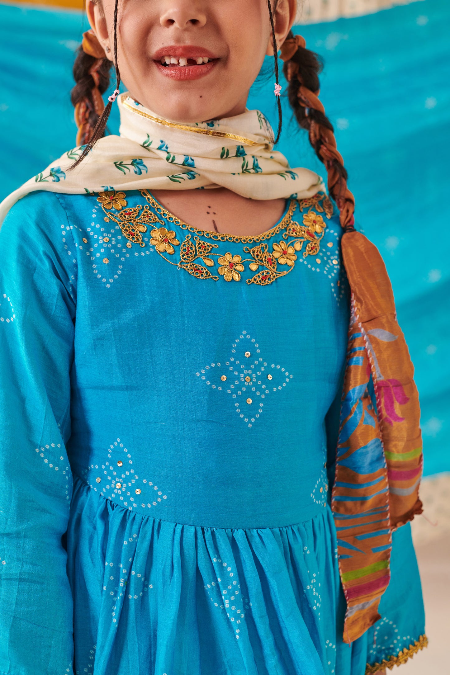 GIRL BANDHANI SHARARA SET