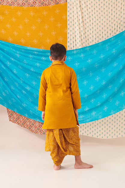 BOY BANDHANI KURTA DHOTI  SET