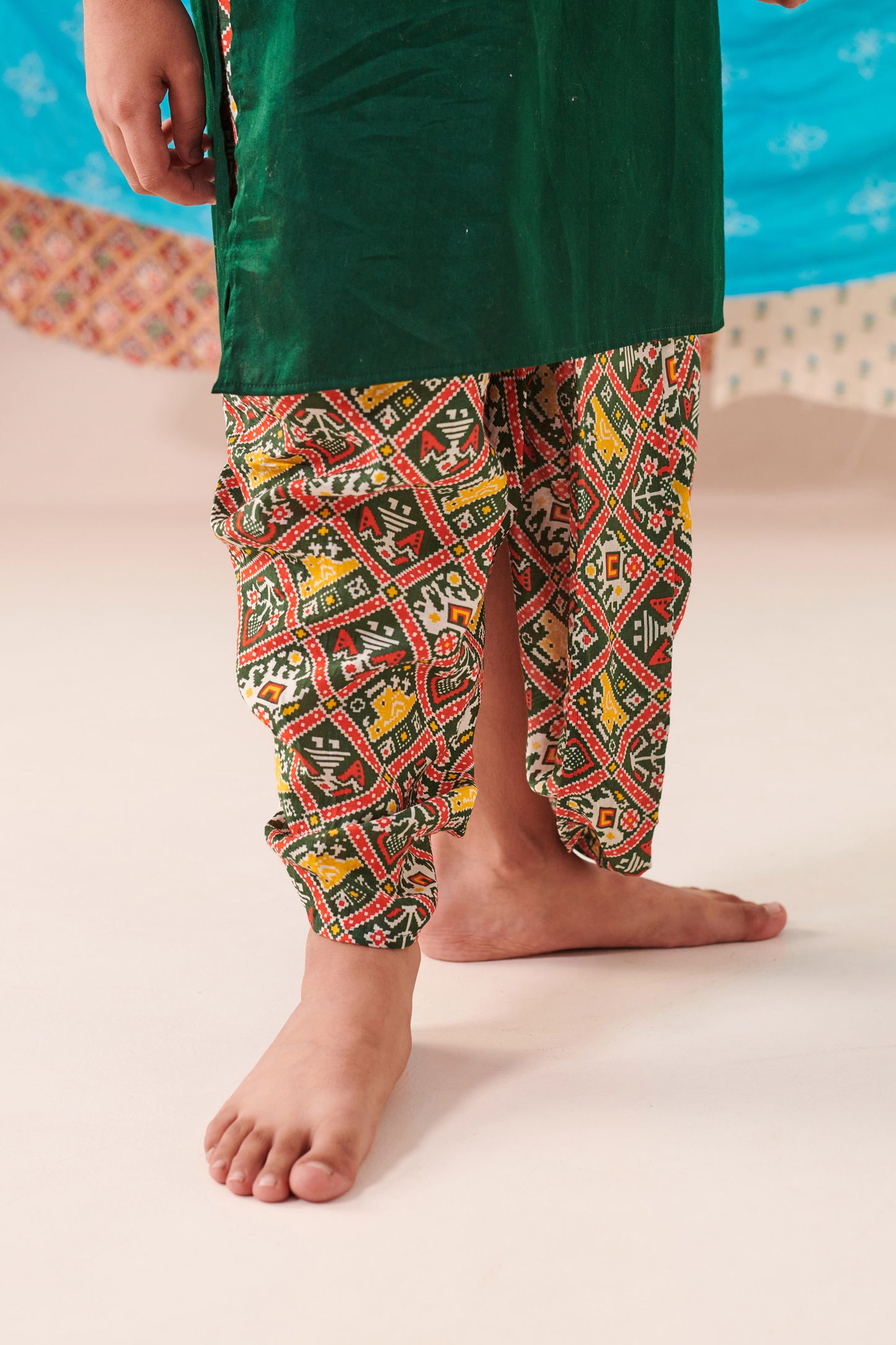 BOY PATOLA KURTA DHOTI  SET