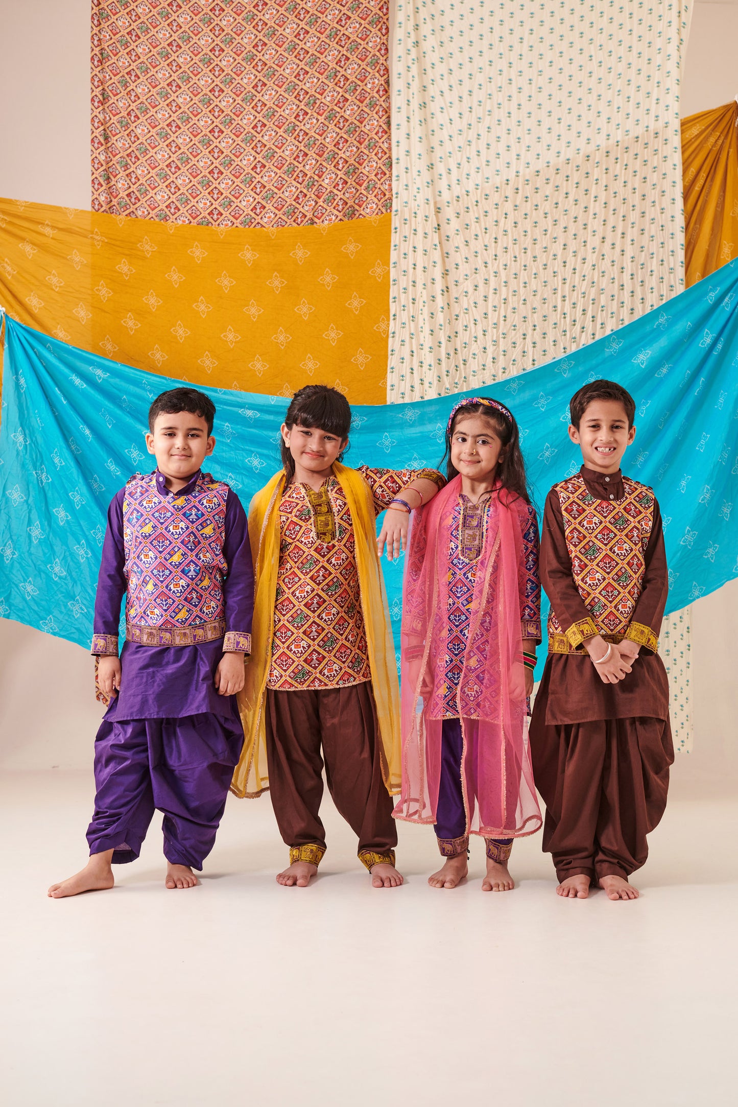 GIRL 3PC PATOLA  KURTA SET