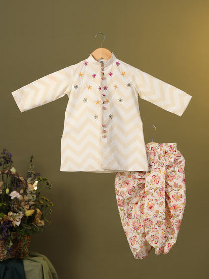Embroidered Dhoti Set