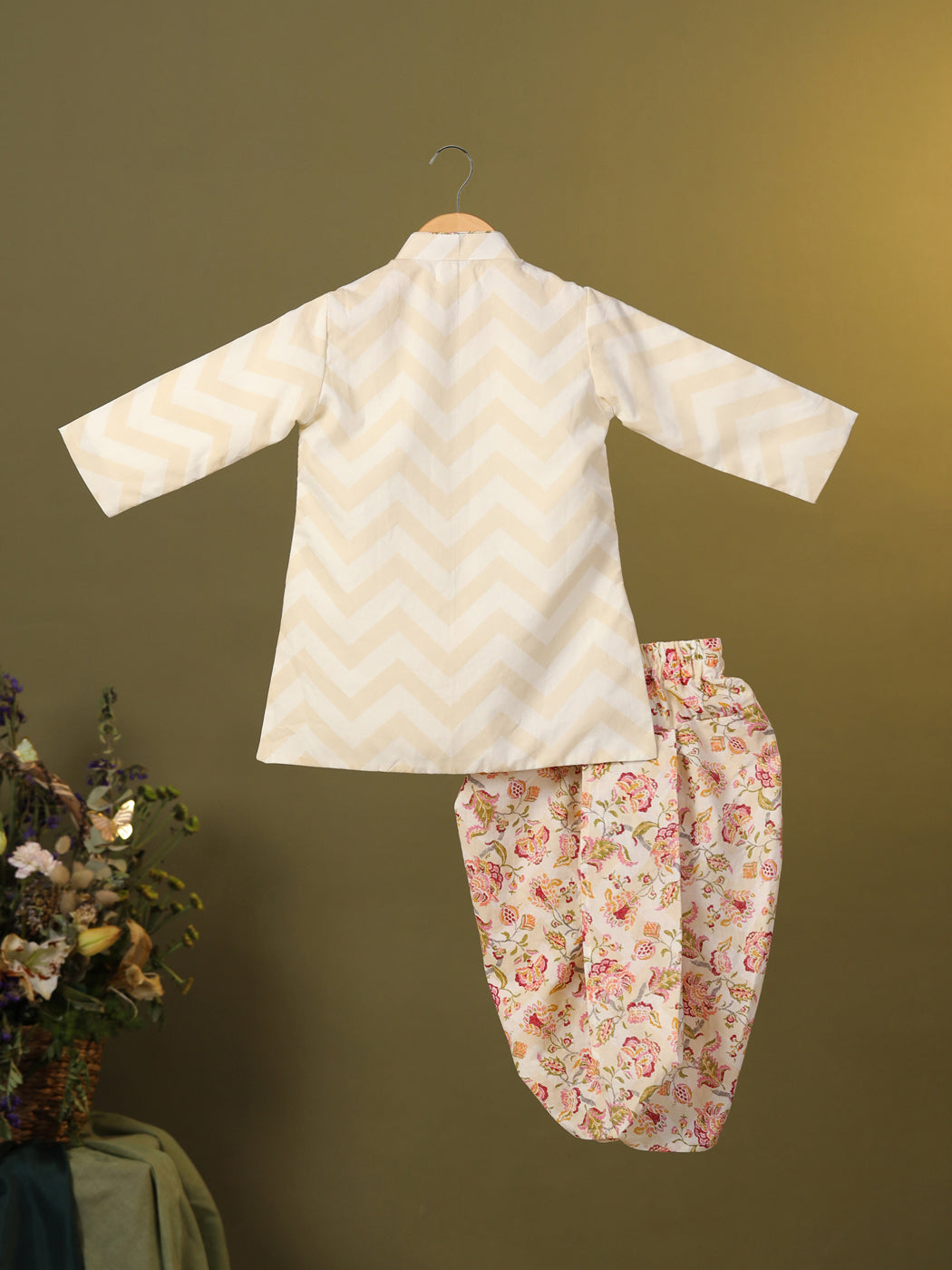 Embroidered Dhoti Set