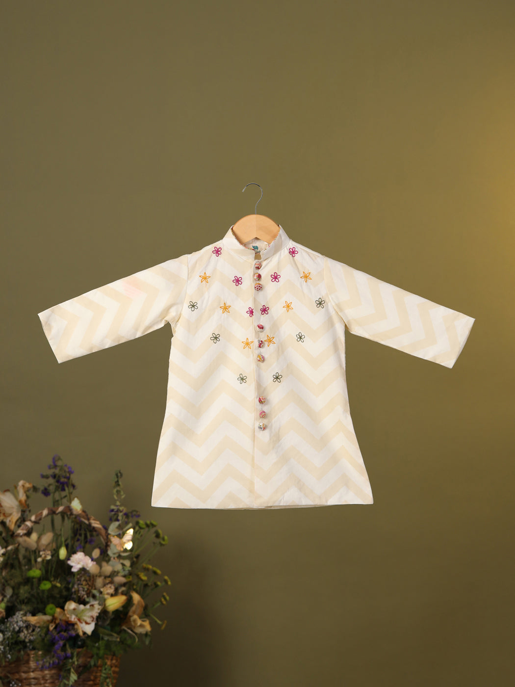 Embroidered Dhoti Set