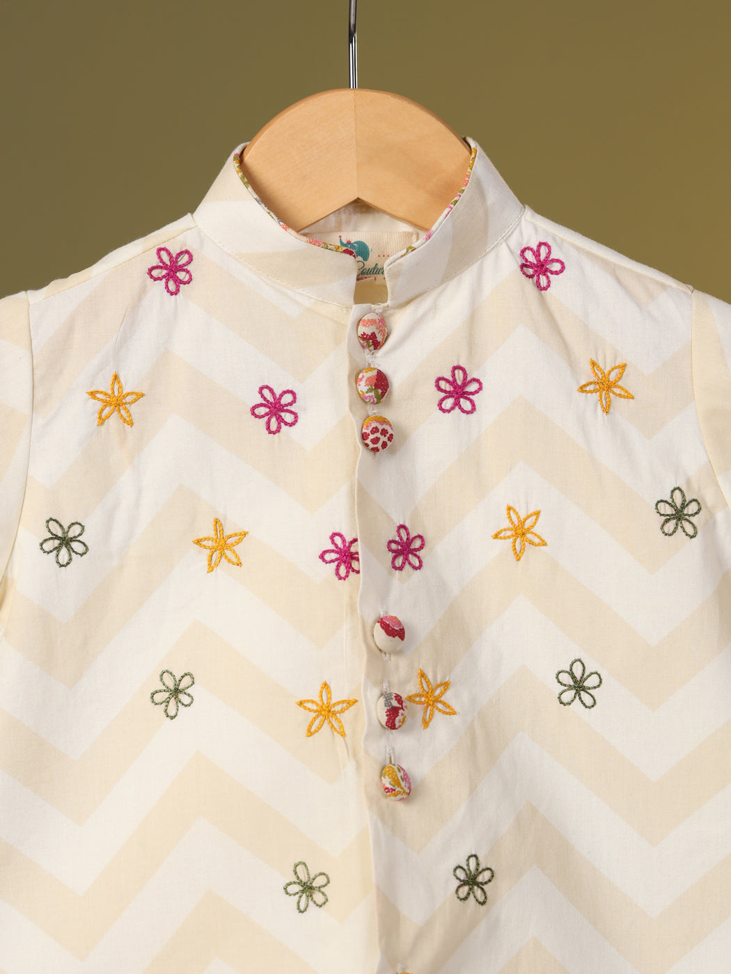 Embroidered Dhoti Set