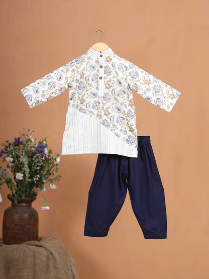 Floral Hemming Kurta Set