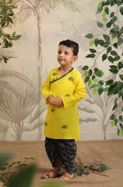 BOY ELEPHANT DHOTI  KURTA  SET