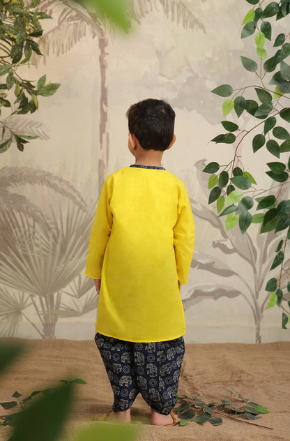 BOY ELEPHANT DHOTI  KURTA  SET