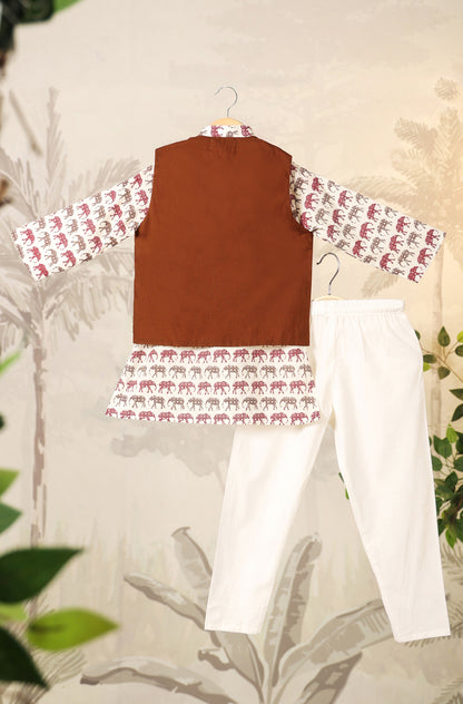 BOYS ELEPHANT 3PC BANDI SET