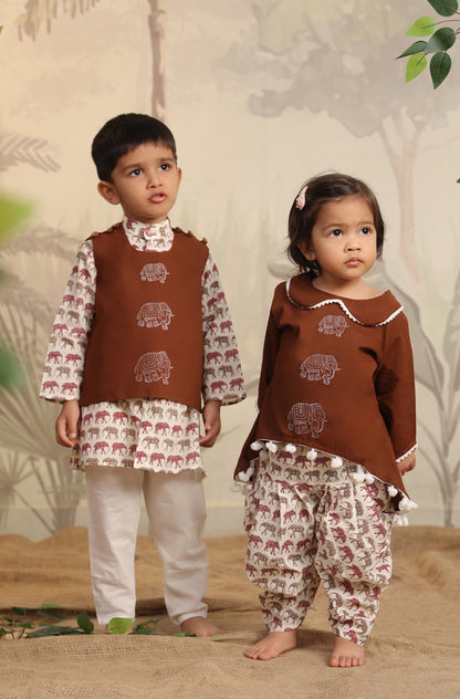 GIRL ELEPHANT TOP SET