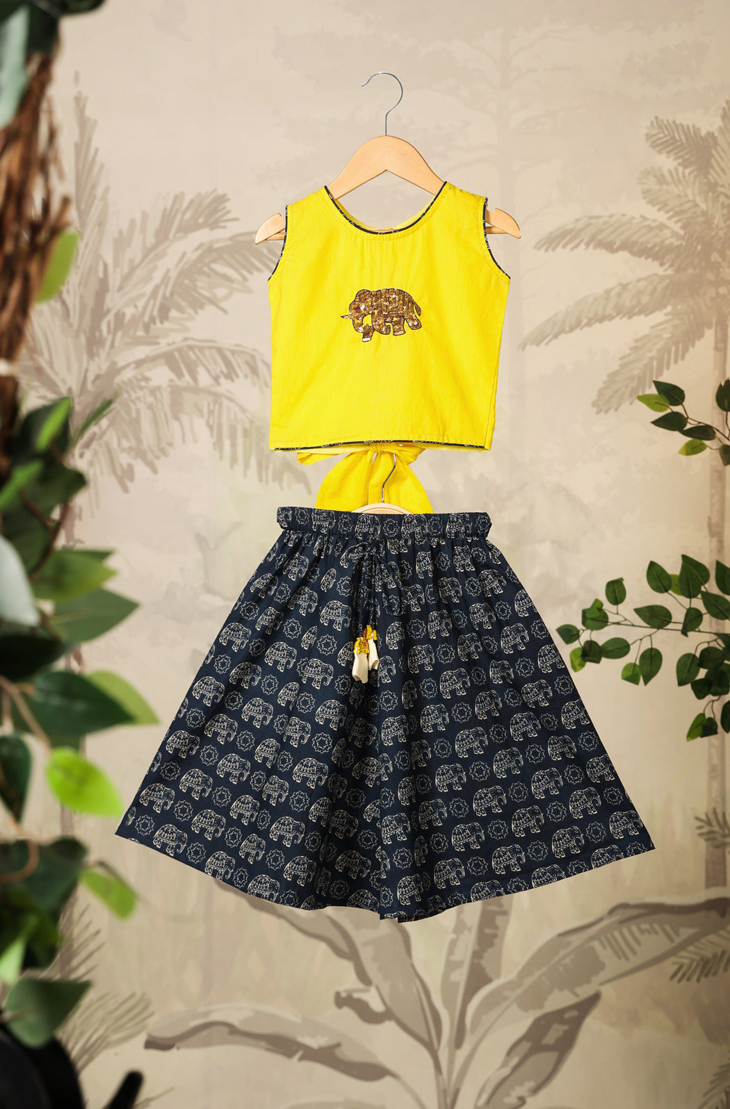 GIRL ELEPHANT SKIRT TOP SET